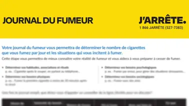 Suivez vos habitudes de tabagisme, jour après jour.